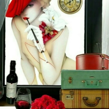 Arte digital titulada "Good Bye My Love" por Aileen Collins (The Java Girl Collection), Obra de arte original, Collages