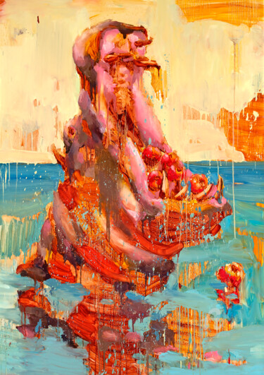 Painting titled "HIPPOCRIT EVE 04" by Thekairos, Original Artwork, Oil