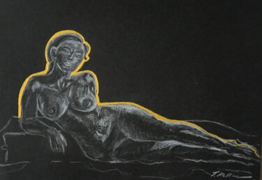 Σχέδιο με τίτλο "Lovebird" από Thekla Kellmann, Αυθεντικά έργα τέχνης, Παστέλ