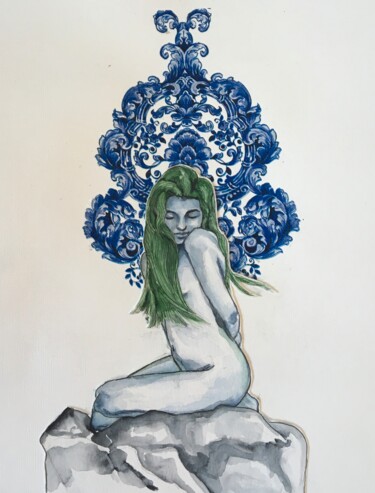 Painting titled "Mariana Nr.3" by Thekla Kellmann, Original Artwork, Watercolor