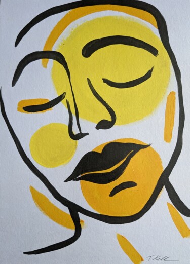 Peinture intitulée "Face Nr.2" par Thekla Kellmann, Œuvre d'art originale, Acrylique