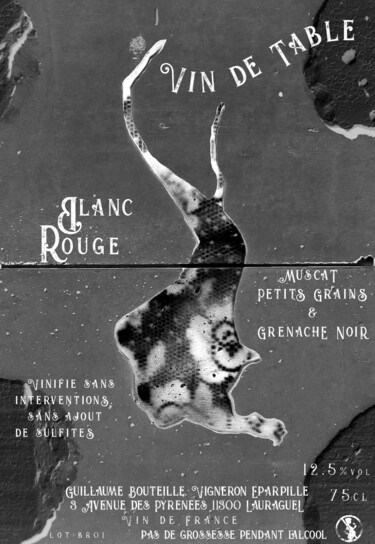 Digitale Kunst mit dem Titel "Rouge Blanc 2021 ét…" von Themroc, Original-Kunstwerk, 2D digitale Arbeit