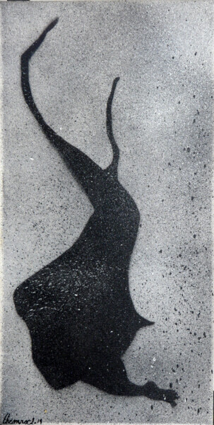Pintura titulada "silhouette" por Themroc, Obra de arte original, Pintura al aerosol Montado en Bastidor de camilla de madera