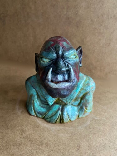 Sculpture titled "Orc" by Thenoktart, Original Artwork, Clay