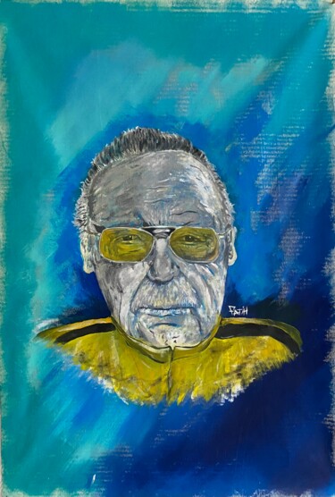 Картина под названием "Stan Lee" - Thenoktart, Подлинное произведение искусства, Акрил