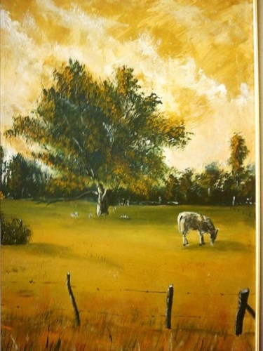 Painting titled "Le vieil arbre" by Cedric Thenot, Original Artwork