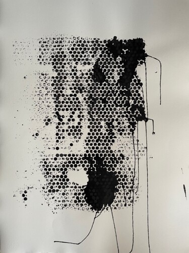 Рисунок под названием "noir 2" - Théo Crognier, Подлинное произведение искусства, Чернила