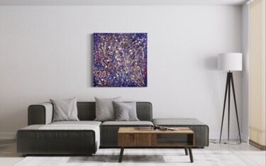 Painting titled "Night Sky" by Theo Mahy Ma Somga, Original Artwork, Oil