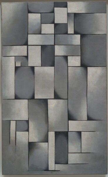 Pintura titulada "Composition en gris…" por Theo Van Doesburg, Obra de arte original, Oleo