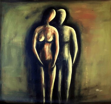 Painting titled "Somewhere Together" by Undarkpaint, Original Artwork, Oil