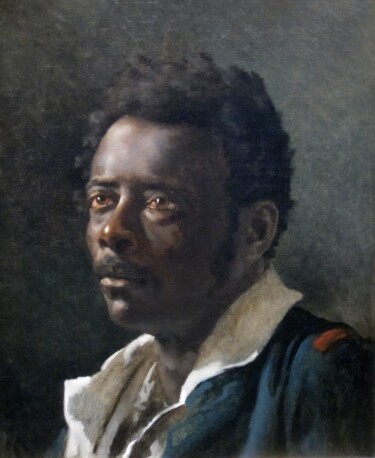 Schilderij getiteld "Étude de portrait p…" door Théodore Géricault, Origineel Kunstwerk, Olie