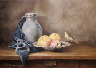 Peinture intitulée "Still life" par Theodoros Markopoulos, Œuvre d'art originale, Pastel