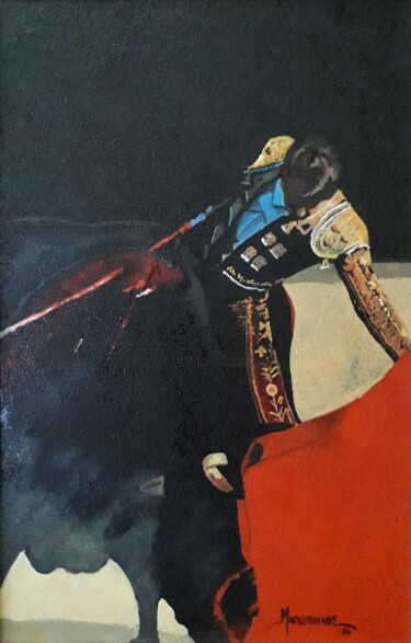 Pittura intitolato "Toreador" da Theodoros Markopoulos, Opera d'arte originale, Olio
