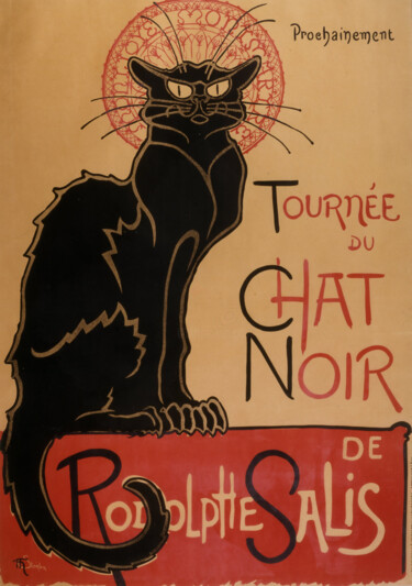 印花与版画 标题为“Tournée du Chat noir” 由Théophile Alexandre Steinlen, 原创艺术品, 光刻技术