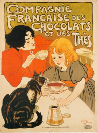 Druckgrafik mit dem Titel "Compagnie Française…" von Théophile Alexandre Steinlen, Original-Kunstwerk, Lithographie
