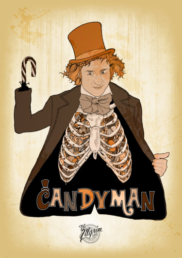 Рисунок под названием "Candyman" - Yannis Thepilgrim, Подлинное произведение искусства, Чернила