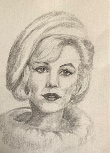 Drawing titled "Marylin" by Thérèse Alba, Original Artwork, Pencil