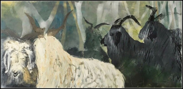 Pintura titulada "Pashminas" por Thérèse Barisan, Obra de arte original, Oleo Montado en Bastidor de camilla de madera