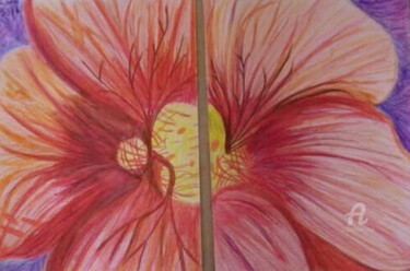 Dibujo titulada "Diptyque fleur de c…" por Therese  Lyssia, Obra de arte original, Lápiz