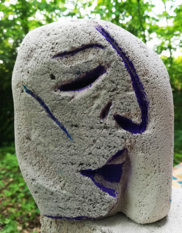 Sculpture titled "Facing Blue (dos)" by Frederic Therisod, Original Artwork