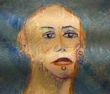 Painting titled "femme chauve (détai…" by Frederic Therisod, Original Artwork