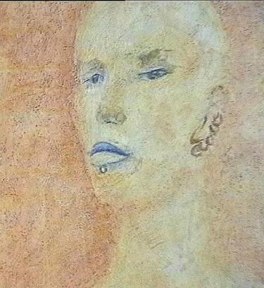 Painting titled "femme chauve 2" by Frederic Therisod, Original Artwork