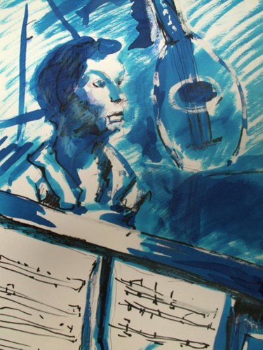 Painting titled "chopin" by Frederic Therisod, Original Artwork