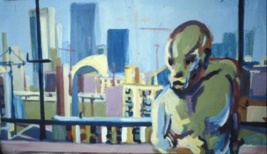 Painting titled "la défense" by Frederic Therisod, Original Artwork