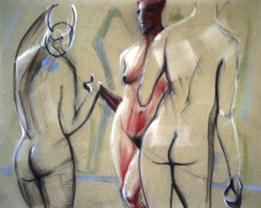 Painting titled "3 sculptures" by Frederic Therisod, Original Artwork