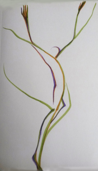 Dessin intitulée "herbefolle.jpg" par Frederic Therisod, Œuvre d'art originale