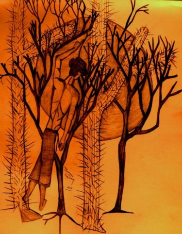 Malerei mit dem Titel "Meu Sertão" von Theresa Russo, Original-Kunstwerk