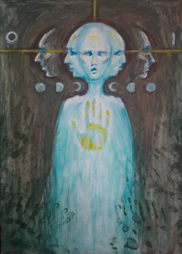 Painting titled "Дотик" by Natalia Ponomarova (Elenrieth), Original Artwork, Pastel