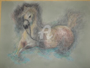 Dessin intitulée "cheval" par Hélène Thevenon, Œuvre d'art originale