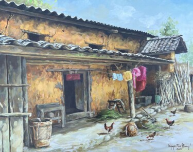 Pintura titulada "Nắng vùng cao ("Sun…" por Thi Dung Nguyen, Obra de arte original, Acrílico