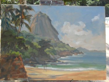 Pintura intitulada "Praia Vermelha - RJ" por Thiago Castro, Obras de arte originais