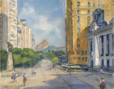 Pintura intitulada "Cinelândia RJ" por Thiago Castro, Obras de arte originais