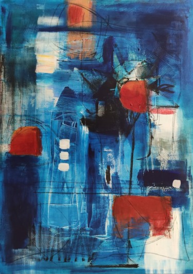 Painting titled "Bluedream" by Thia Path, Original Art, Acrylic