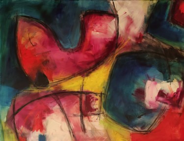Malerei mit dem Titel "Color's birth" von Thia Path, Original-Kunstwerk, Acryl