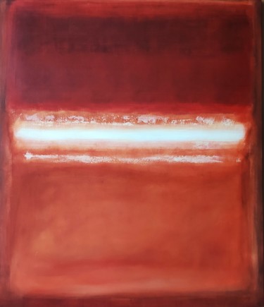 Картина под названием "Rosso, bianco e gia…" - Thia Path, Подлинное произведение искусства, Акрил