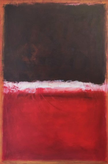 Pittura intitolato "Nero, bianco e rosso" da Thia Path, Opera d'arte originale, Acrilico