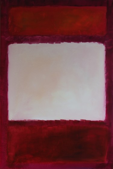 Painting titled "Rosso, bianco e ros…" by Thia Path, Original Artwork, Oil