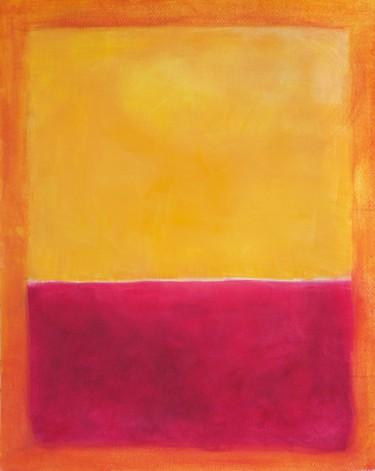 Peinture intitulée "Giallo, rosso e blu" par Thia Path, Œuvre d'art originale, Huile