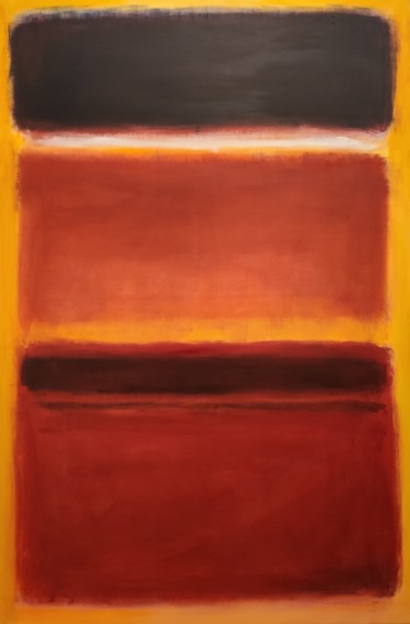 Картина под названием "Red, orange, blue" - Thia Path, Подлинное произведение искусства, Масло