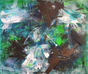 Peinture intitulée "Enter into the green" par Thia Path, Œuvre d'art originale, Acrylique