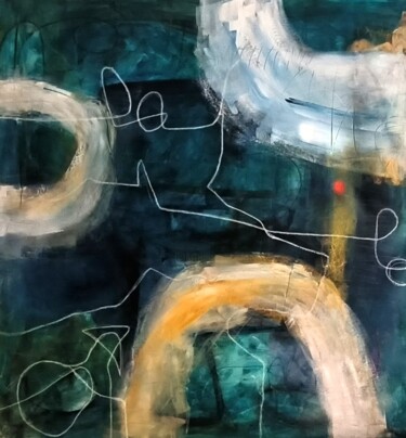 Картина под названием "Into the Blue" - Thia Path, Подлинное произведение искусства, Акрил
