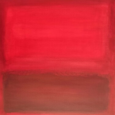 Painting titled "Deep red" by Thia Path, Original Artwork, Acrylic Mounted on Wood Stretcher frame