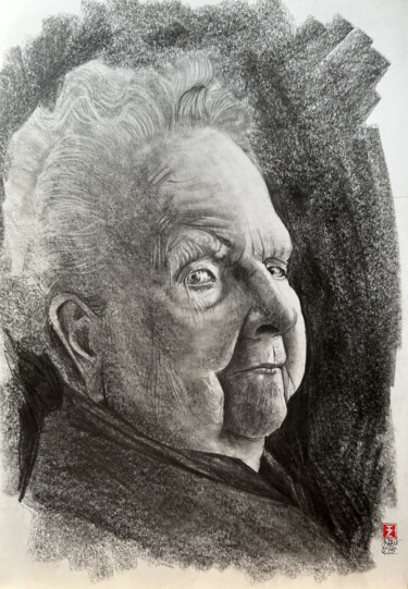 Desenho intitulada "Portrait 18 : Genev…" por Thibault Zuccari, Obras de arte originais, Grafite