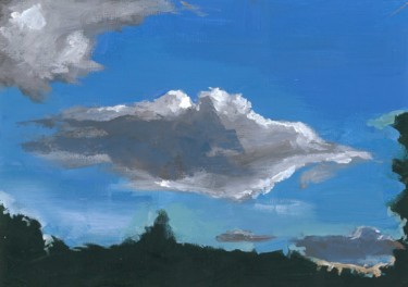 CIEL BLUE Peinture intitulée "CIEL BLUE" par Thibaut Dapoigny, Œuvre d'art originale, Huile