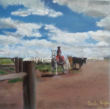 Painting titled ""bois"" by Carlos Guiga, Original Artwork, Oil