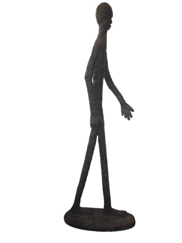 Sculpture intitulée "L'homme en mache" par Thierno Diallo, Œuvre d'art originale, Plastique